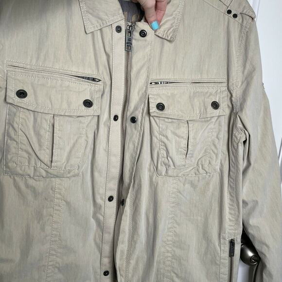 NWT‎ Camel Active Beige Mens Pocketed Vented Long Sleeve Safari Jacket GB 48/XL - Picture 5 of 13